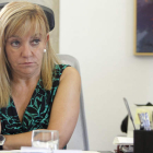 Isabel Carrasco, durante la entrevista, en su despacho del palacio de los Guzmanes.
