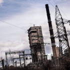 Mina de acero cerrada debido al conflicto en la ciudad de Lugansk, al este de Ucrania.