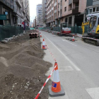 Calle Camino de Santiago en obras