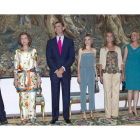 La familia real (con el duque de Palma, Iñaki Urdangarín, a la derecha), el pasado agosto en Palma.