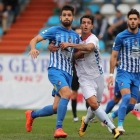 Andy marcó su cuarto gol de esta temporada ante la Gimnástica Segoviana. L. DE LA MATA