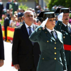 (De izquierda a derecha, en segundo plano), Jorge Fernández Díaz, Arsenio Fernández de Mesa y Pablo Martín Alonso, en la toma de posesión.