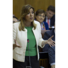 Susana Díaz interviene en el Parlamento de Andalucía.