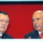 Emilio Botín (dcha) y el vicepresidente del SCH, Alfredo Sáenz.