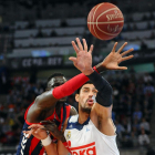 El pulso entre Baskonia y Real Madrid fue parejo. RUIZ