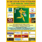 Cartel del II Circuito de Tenis para veteranos Tenis5cinco