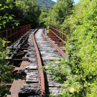 Estado actual de uno de los puentes del ramal que podría ser recuperado y puesto en valor