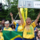 Seguidores de Bolsonaro, la semana pasada, en Sao Paulo