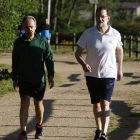 El presidente ha hecho deporte por la Ruta da Pedra e da Auga.