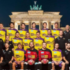 La plantilla del Füchse Berlín, con Iker Romero en la segunda fila —tercero por la derecha—.