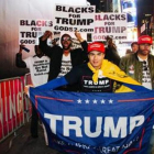 Seguidores de Donald Trump  en el Times Square de Nueva York.