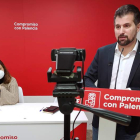 Tudanca, en el Comité Provincial del PSOE de Palencia, que se celebró telemáticamente,. XAVI RAMOS