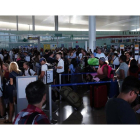 Colas en el aeropuerto de El Prat