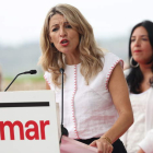 Yolanda Díaz en acto de Pamplona. VILLAR LÓPEZ