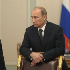 El presidente de Rusia, Vladimir Putin, y el primer minitro ruso, Dimitri Medvédev, el pasado 17 de julio en Moscú.