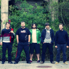 Los integrantes de la banda asturiana Skama La Rede.