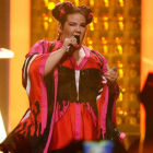 Netta en el escenario de Eurovisión 2018.