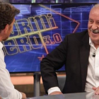 Pablo Motos y Vicente del Bosque, en 'El hormiguero'.