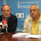 El alcalde de Bembibre, José Manuel Otero, ayer con su número dos Roberto Enrique Fernández.