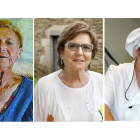 Corona Fonseca Cascallana, María Dolores Calvo Pumpido y Maripaz Díez Reyero, las tres mujeres que hoy recibirán el reconocimiento de la provincia.