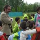 Humildad Rodríguez, durante la visita de ayer al Coto Escolar