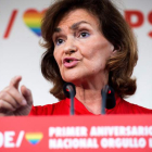 La vicepresidenta, Carmen Calvo. LUCA PIERGOVANNI