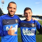 Yuri y Borja Valle muestran su optimismo ante el partido de hoy en el Bernabéu.