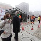 La vicerrectora María Pilar Marqués y el rector, ayer. ANA F. BARREDO