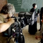 El actor Óscar Ladoire durante una escena del rodaje de «El ladrón de reliquias»
