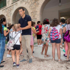 Alumnos de primaria, el 4 de septiembre, en el colegio Ciudad de Begastri de Cehegín, en Murcia, el primero de España en empezar el curso