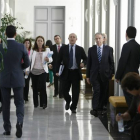 Salida del ministro de Educación, José Ignacio Wert, tras la reunion fallida con los rectores de las universidades.
