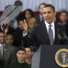 El presidente de EE.UU., Barack Obama, en su discurso.