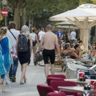 Tránsito de turistas.