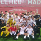 El equipo culturalista celebra su victoria sobre el líder Atlético de Madrid a domicilio. TWITTER CYDL