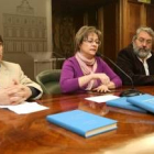 José Antonio Reñones, Evelia Fernández, Antonio Regera y Jesús Paniagua, ayer en el Ayuntamiento