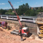 Fotografía de las obras en la N-120 facilitada por Adif. DL