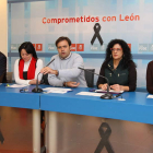 Fernández Cardo, Ángela Marqués, Tino Rodríguez, Teresa Gutiérrez y Ana Da Silva, ayer.