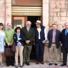 Representantes del parque y del ministerio, ayer en Cistierna.