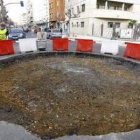 Las obras de la rotonda del cruce de Mariano Andrés comenzaron ayer.