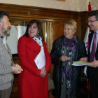 Ángel Calvo, Mª José Bravo, Carmen González y Juan Martínez Majo. DL