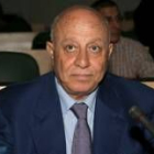 El primer ministro palestino, Abu Alá, durante una reunión con el Consejo Legislativo palestino