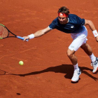 Ferrer, durante el partido frente a Pouille.
