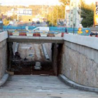 Estado actual de las obras del cruce de Michaisa, 11 meses después de su inicio.