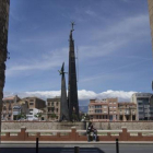El monumento franquista del Ebre, en Tortosa, inaugurado en 1966.