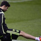 Diego Costa, durante un entrenamiento de la selección española, el pasado marzo.