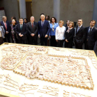 El Consejo Jacobeo se reunió ayer por la mañana en el palacio del Conde Luna, primera vez que lo hace fuera de Galicia. MARCIANO PÉREZ