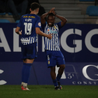 Igbekeme anotó el gol del triunfo de la Deportiva en el tramo final del partido. L. DE LA MATA