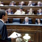 Zapatero, en su intervención en el pleno del Congreso