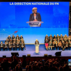 Marine Le Pen interviene en el congreso del Frente Nacional en Lille.