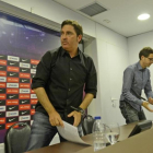 Xavi Pascual, en el acta de su despedida del Barça el pasado junio